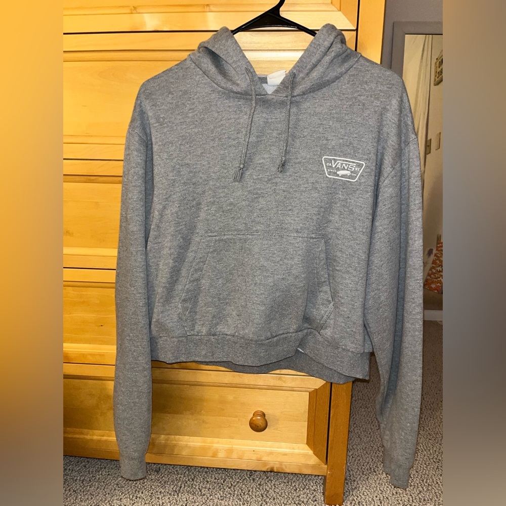 VANS cropped grey hoodie
